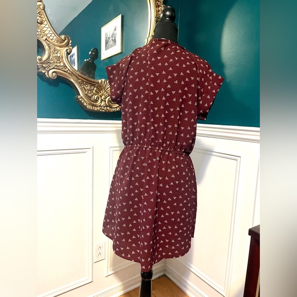 large Burgundy Stella Tweed tunique/short dress - Picture 3 of 3